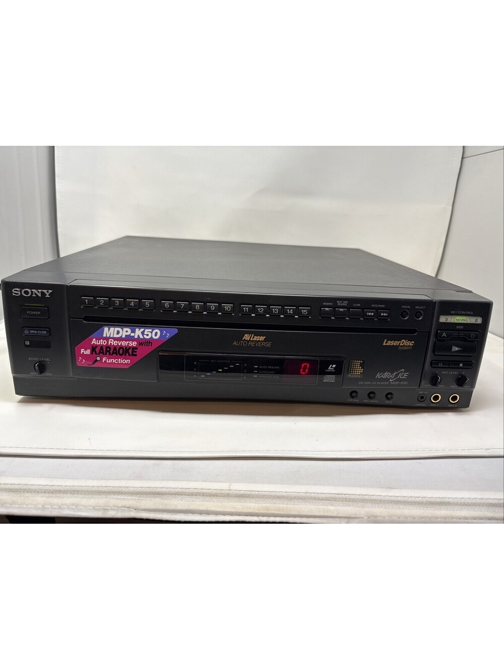 Sony MDP-K50 Laserdisc CDV CD LD Optical Disc Player Rare Tested working!
